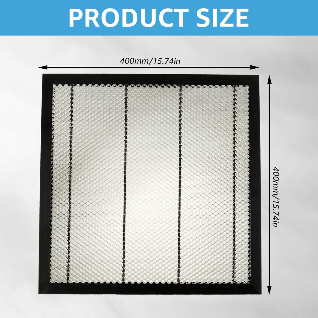 Waben-Laserbett 400x400mm Stahlwaben-Arbeitstisch für Lasergravierer Schneidezubehör Schnelle Wärmeableitung
