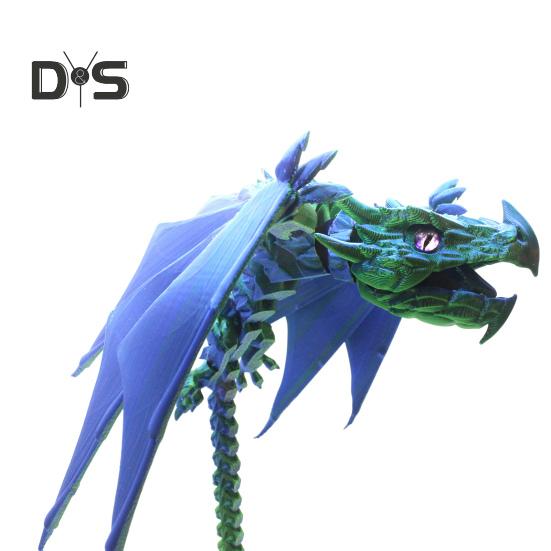 3D imprimat înaripat dragon figurină articulații mobile dragon zburător figura articulată dragon model frământa jucărie desktop decorare ornament