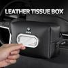 Upgrade Modified Leather Car Tissue Box Hidden Armrest Storage Napkin Holder Premium Interior Refit Decor for X1 X4 Sticker F4