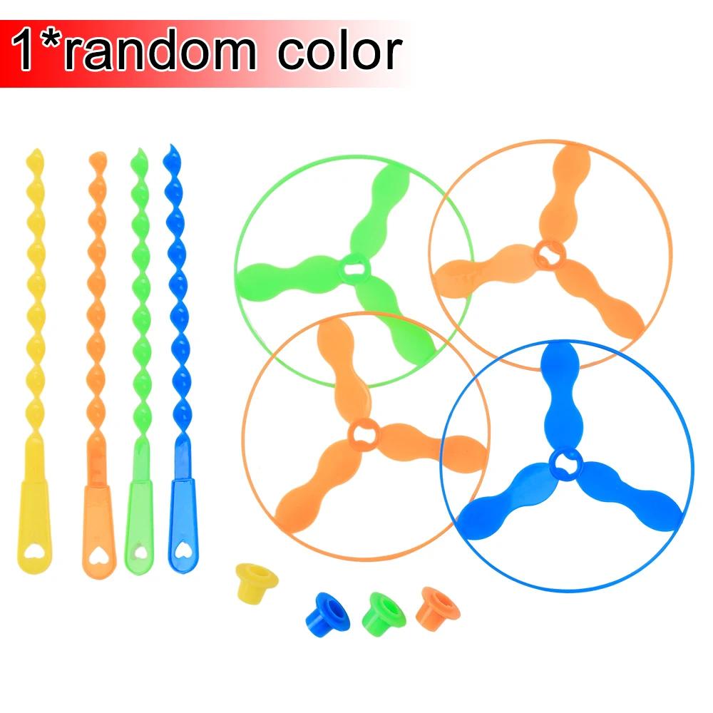 

1-10Pcs Flying Helicopter Toy Hand Rotating Circle Bamboo Dragonfly Hand Rub Plastic Propeller For Outdoor Flying Toy Kids Gift (As shown-25869)-