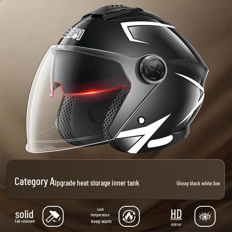 3C Certified All-Season Half Helmet for Electric Scooters, Unisex, Autumn/Winter Warmth, Safety Helmet