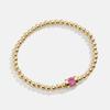 Bracelet Gold Beads December 12Th Birthday Stone Zircon Electroplating Real Gold Color Retention Beaded Bracelet