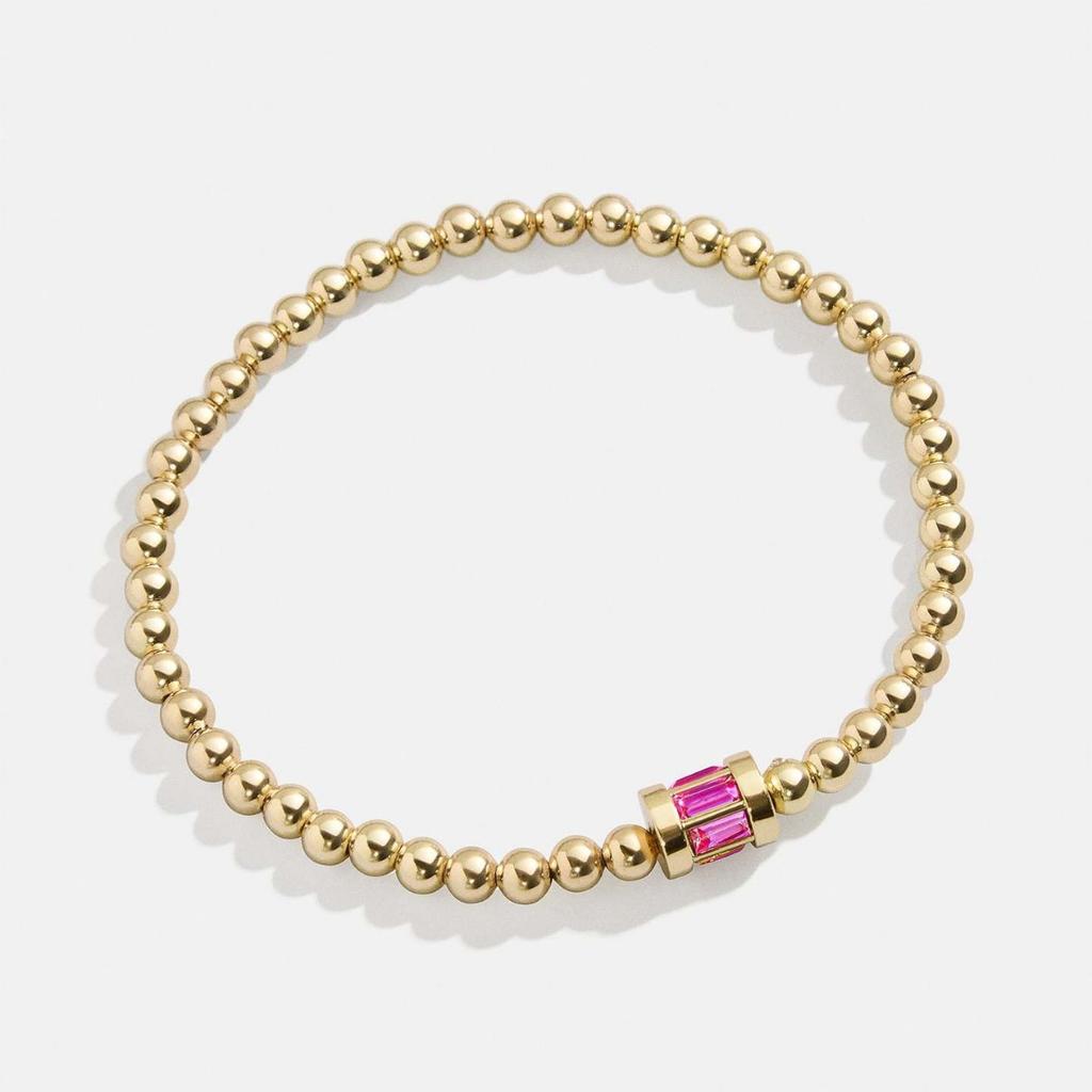Bracelet Gold Beads December 12Th Birthday Stone Zircon Electroplating Real Gold Color Retention Beaded Bracelet
