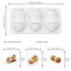 Non-Stick Peanut Silicone Baking Mold 3-Cell Food Safe Heat Resistant Bakeware for Kitchen DIY Dessert Pastry Party Baking