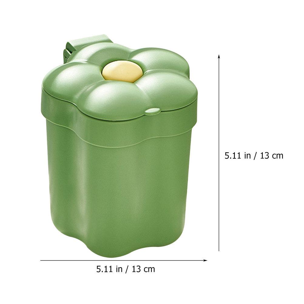 

Small Decorative Desktop Trash Bin Bedside Garbage Can Flower Shaped Creative Wastebasket Home Office Rubbish Bin зелений