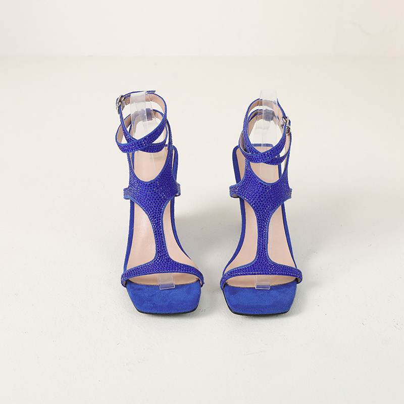 

Krazing Pot Polyurethane Thin High Heels Spring Summer Size 43 Size 42 Striped Patterns Women Pointed Toe Shallow Sandals 43