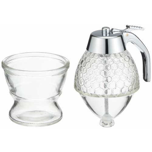 Satokinzoku SALUS Honey Dispenser, Saucer Type, Glass