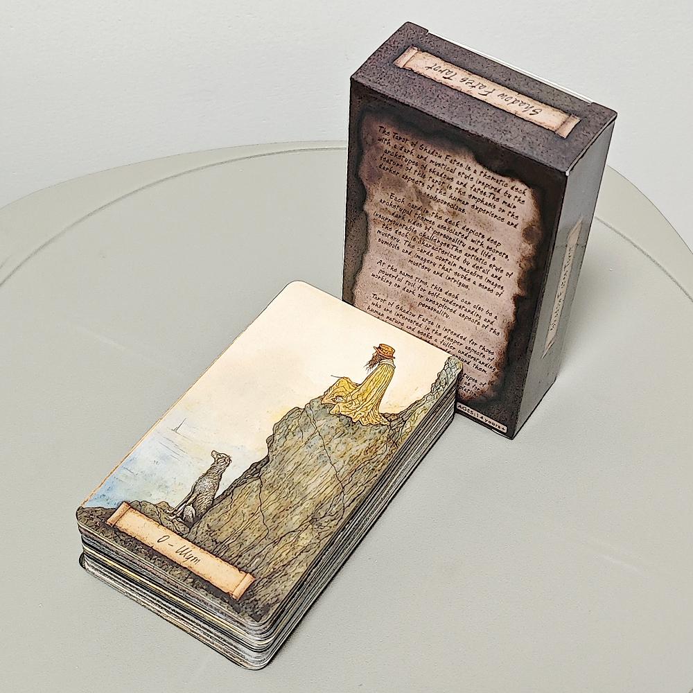 10.3*6cm Shadow Fates Tarot Deck, 78 Pcs Dark Cards Steeped In Folklore, Myth, and The Wisdom of Shadow - Russian Language