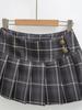 American Retro Plaid Low-Waist Pleated Skirt – 2026 Spring/Autumn College Style