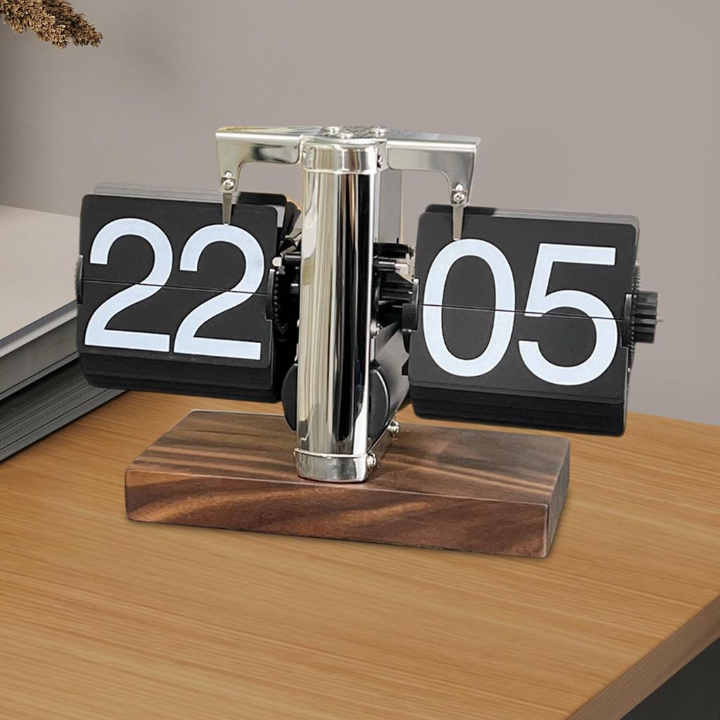 Flipklocka Retro Mekanisk Flipklocka för Sovrum Skrivbord Vardagsrum