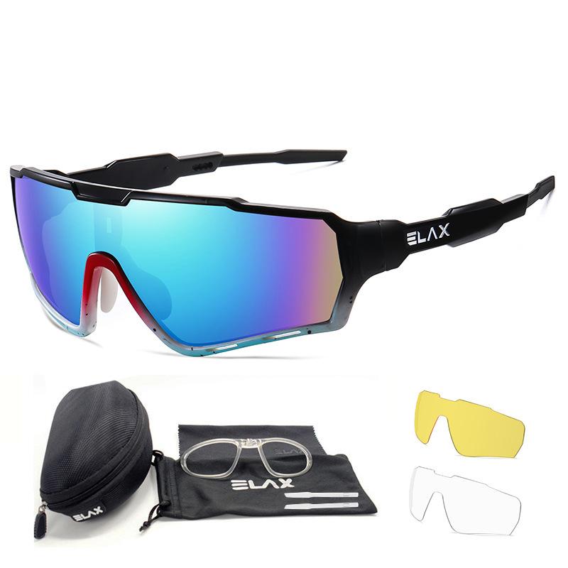 New ELAX 3Lens Set Fashionable Cycling Glasses Outdoor Sports Bicycle Goggles Windproof Protective Glasses