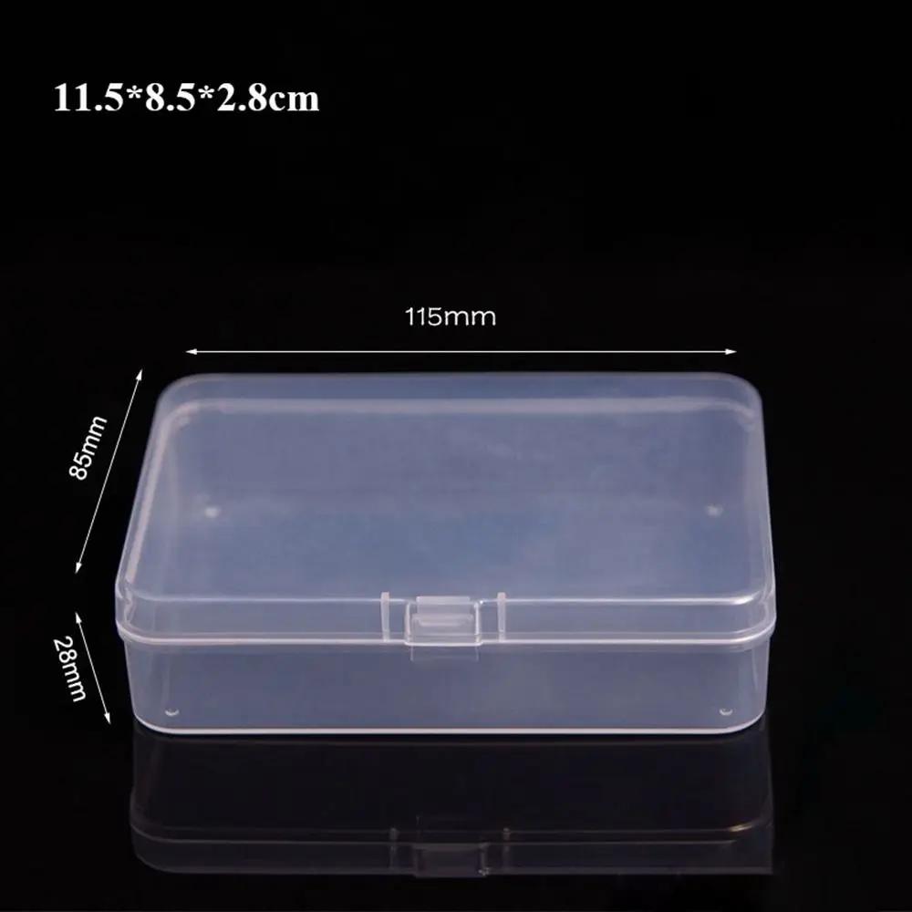 Square Plastic Transparent Storage Box Jewelry Beads Container Power Tools Accessories Box Small Items Sundries Organizer Case