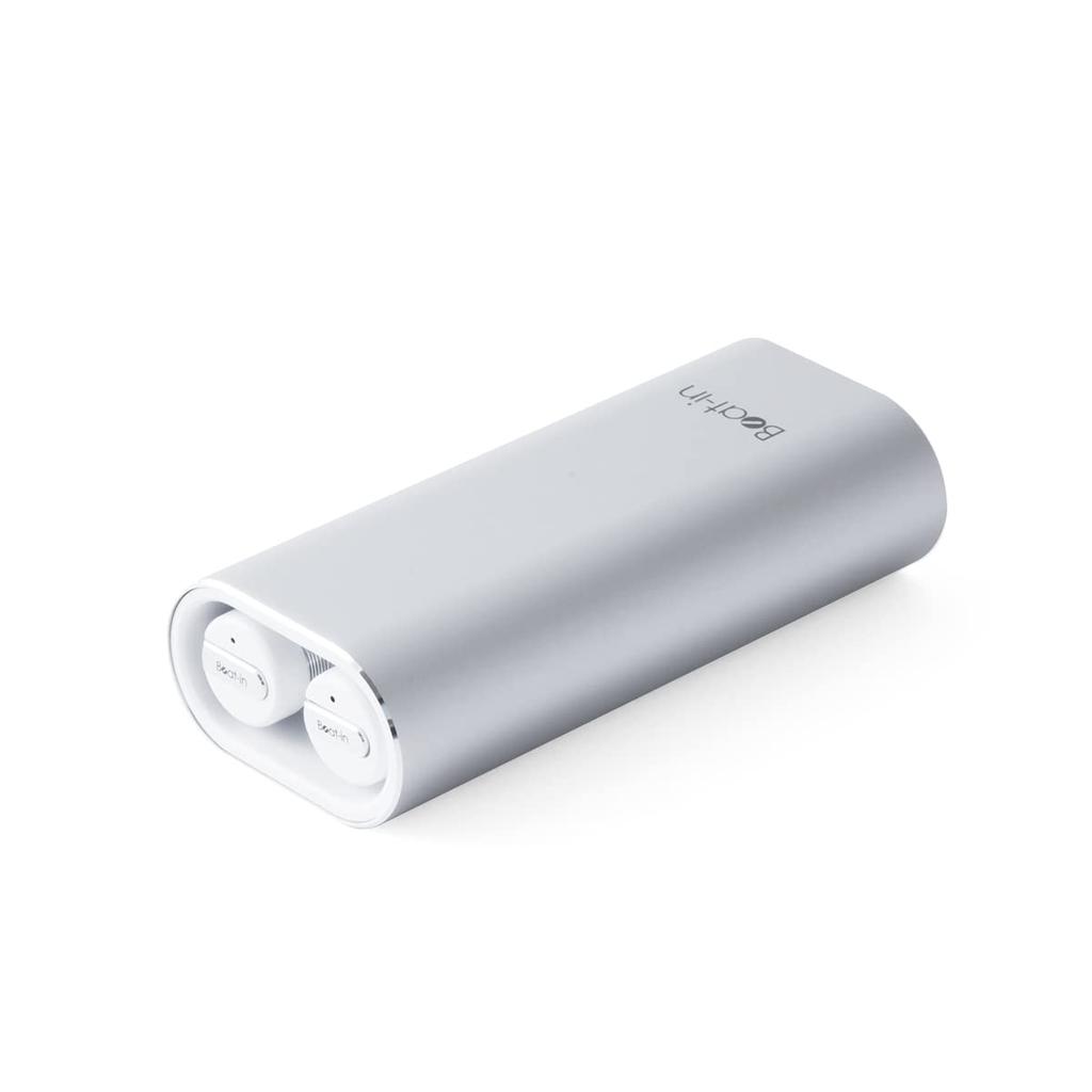 Power Bank True Wireless Earphones Beat-in Ultra-Small (Silver)