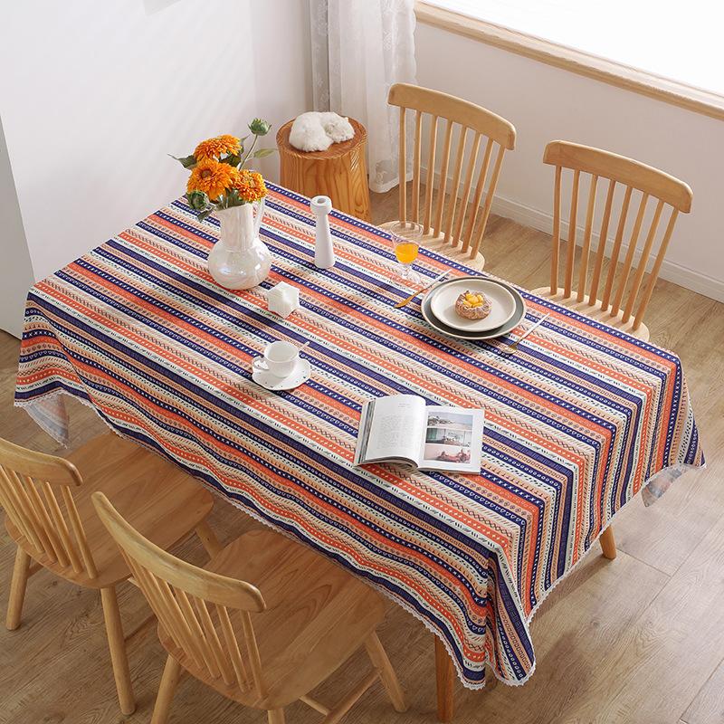 Henggang Pastoral Print Table Cloth Home Restaurant Rectangular Table Cloth Book Tablecloth Fabric Tablecloth