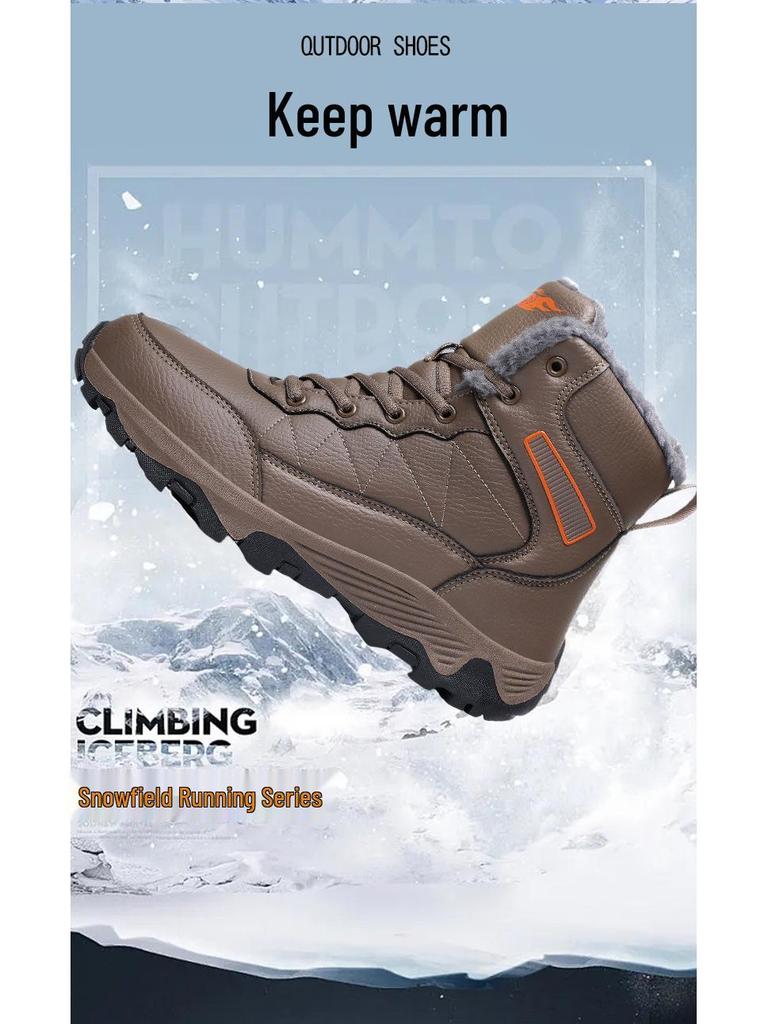 Plus Size Tactical Winter Boots: Warm, Velvet-Lined, Thick Snow Martin Boots for Men