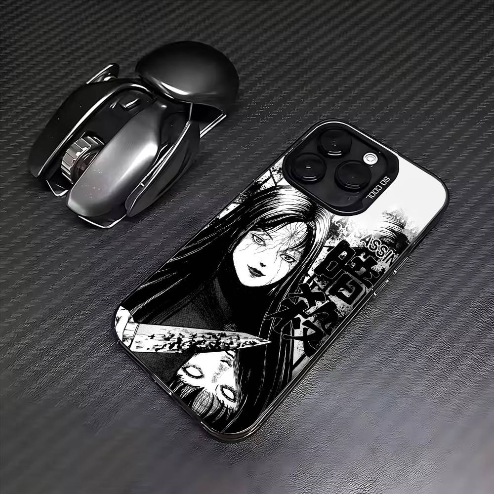 HOT Comics T-Tomie Phone Case For iPhone17,16,15,14,13,12,11 Plus,Pro Max Colored Silver Plated Inside Cover