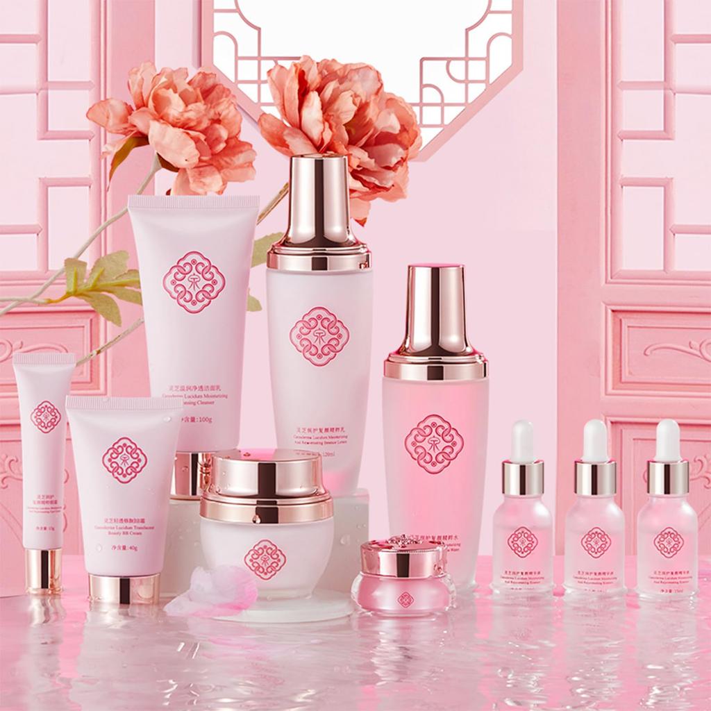 OKADY Skincare Facial Eye and BB Set for Moisturizing and Dry Suitable for Men and Irritated Set Lotion, Emulsion, Serum, Cleanser, Cream, Cream.