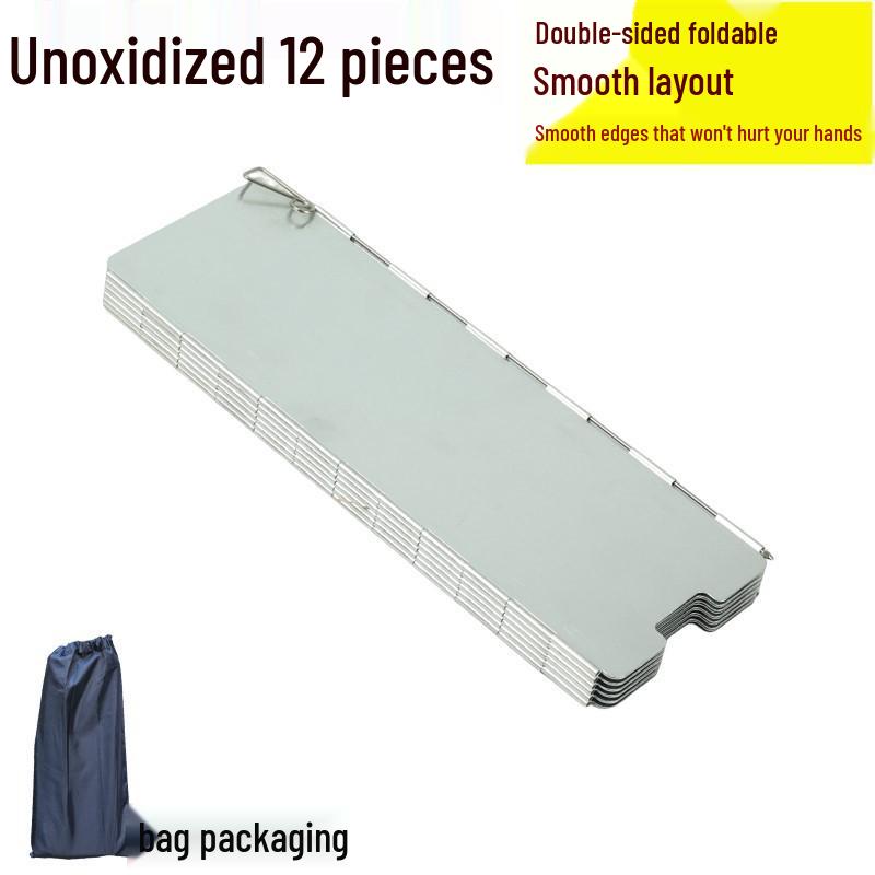 Outdoor Ultra-Light Aluminum Alloy Windshield for Folding Stove - 8/10 Pieces