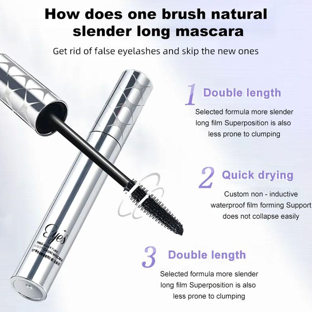 Waterproof Non-smudging Sweat-proof Long-lasting Curling Mascara And Volumising Lengthening X4J0