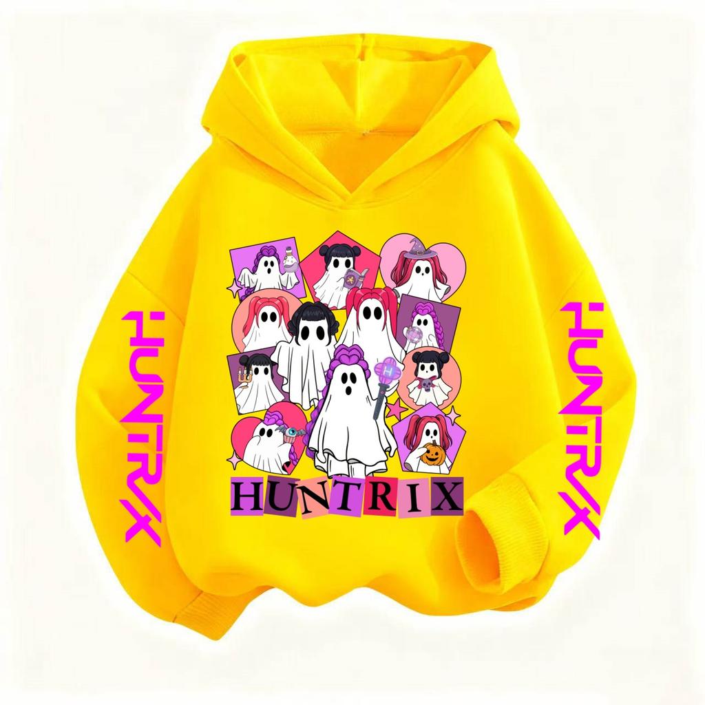 Halloween Kpop Witch Hunting Children's Clothing, Girls' Spring and Autumn Hoodies, and Fashionable Casual Sportswear