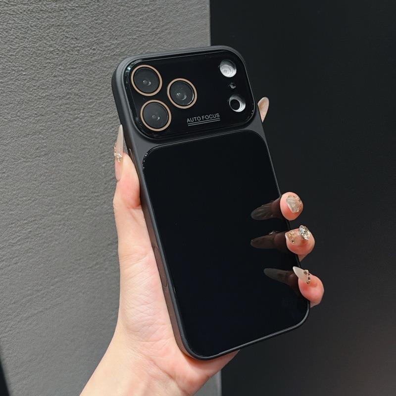 Solid Color Full Coverage Anti Drop Shockproof Glass Phone Case For Multiple Iphone Models