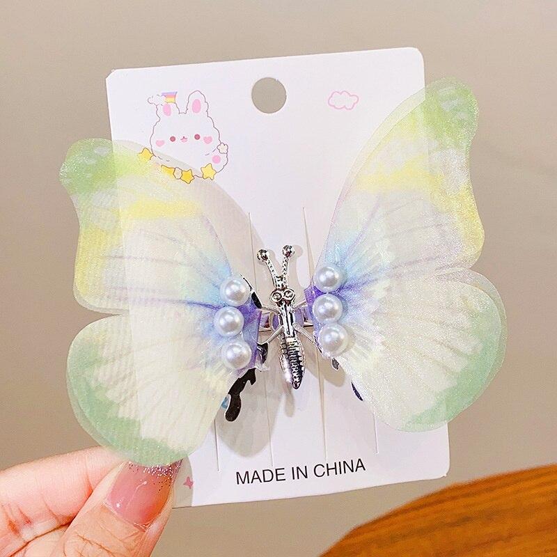 2023 Vintage Kid Butterfly Hairpins Beach Geometric Hair Clips Barrettes Side Clip For Girl Cute Hair Accessories Headdress Gift