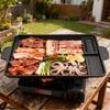 Korean Grill Meat Plate Aluminum Titanium Coating Barbecue Pan Camping Board Griddle for Outdoor Cassette Stove and Induction