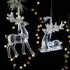 Christmas Transparent Acrylic Tree Hangings - Multi-Style Pendants for Family Party & Home Christmas Decoration