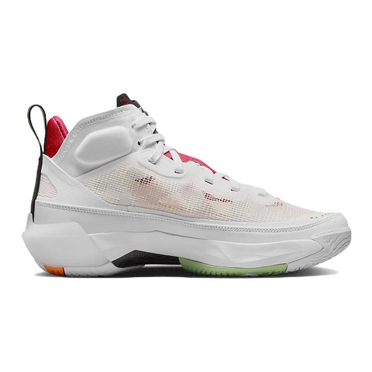 Air Jordan 37 Grundschule 'Hare' (Unisex) Weiße / Helle Silberne / Schwarze / Wahre Rote Kinder-Basketballschuhe DD7421 160