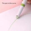6pcs/set Line Shaped Highlighter Pen Color Roller Tip Curve Liner Art Contour Marker Highlighter Journal School Stationery