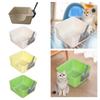 Cat Litter Box Open Top Pet Litter Tray Cat Litter Container Portable Cats Litter Pan Heighten for Small Medium Cats