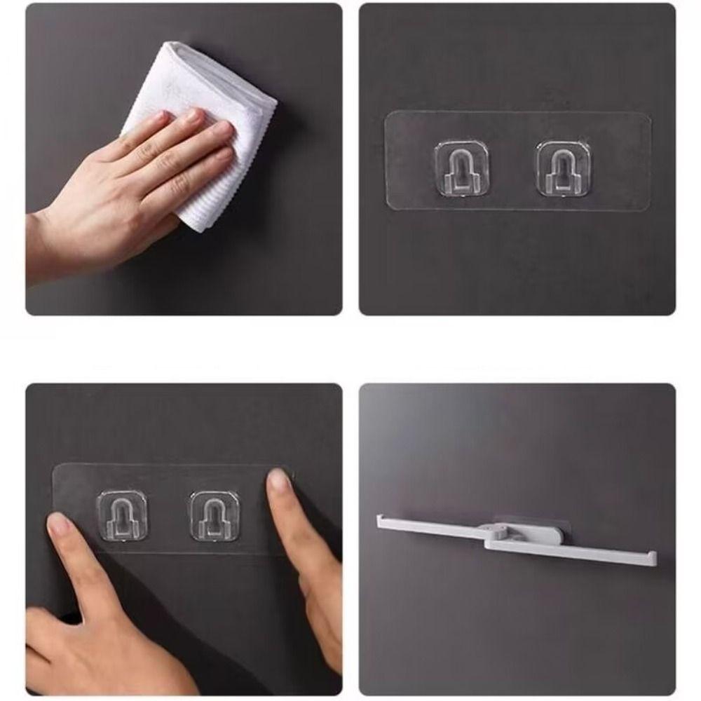 Wall-mounted Clothes Hanger Rotatable Balcony Organizing Rack Durable Storage Rack