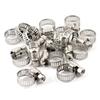 50pcs Stainless Steel 6mm To 12mm Hose Pipe Clamps Clips Fastener.
