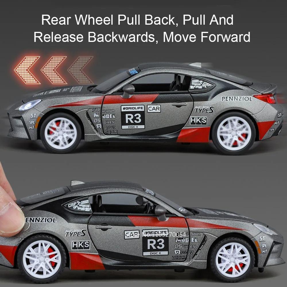 1/32 Toyota GR86 Alloy Sports Car Diecast Model Kids X-MAS Gift Toy Sound Light