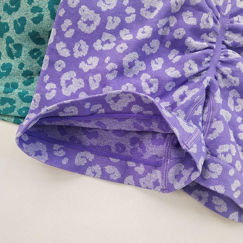 Women's High Waist Leopard Print Quick-Dry Yoga Pants - Slimming, Peach Booty Style