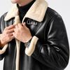 Men's Trendy Shearling & PU Leather Motorcycle Jacket - Autumn/Winter Short Lambswool Outerwear