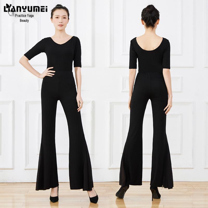 Women s Black Modern Dance Practice Top - Classical Chinese Dance Training Attire XXXL