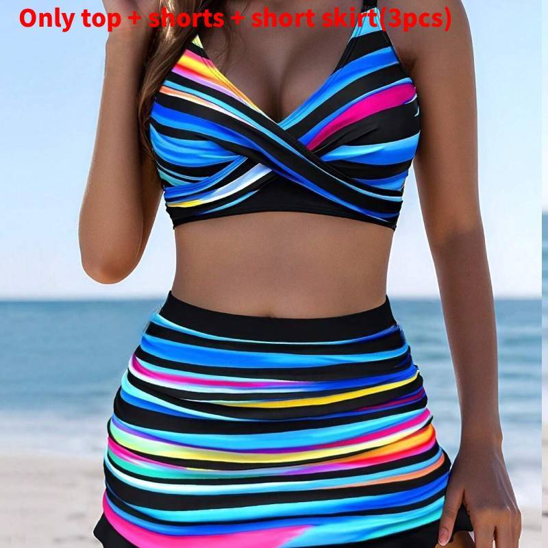 Womens Striped Onepiece Swimsuit With Pushup Fabric For Water Sports Enthusiasts