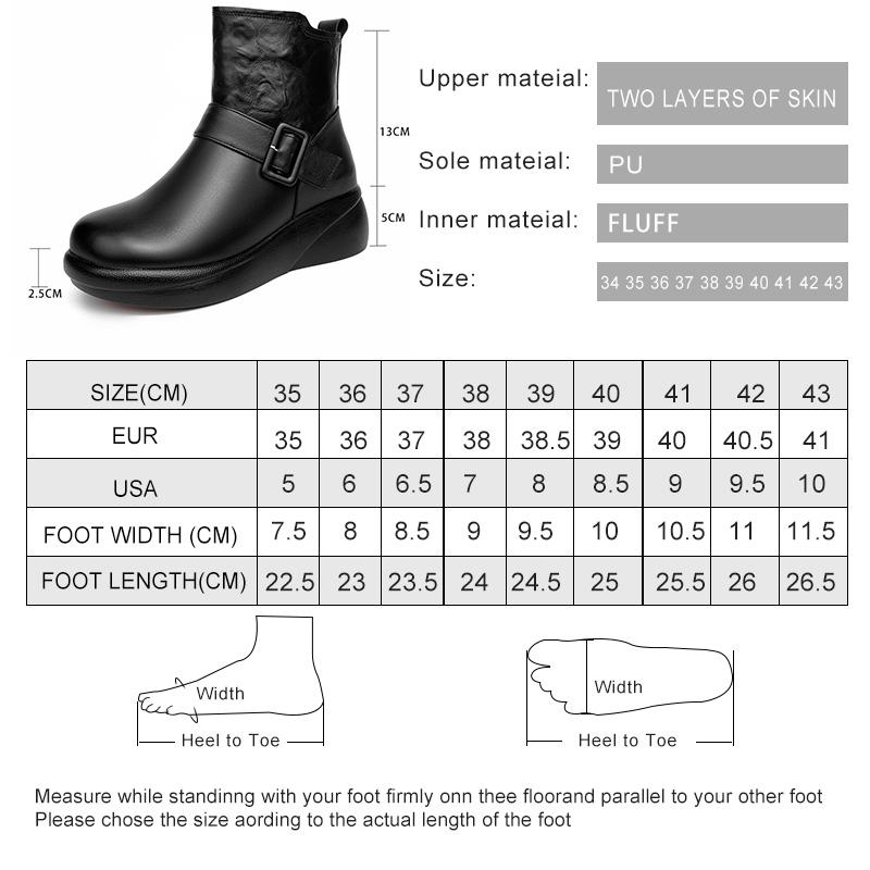 Fashion AIYUQI Snow Boots Ladies Genuine Leather 2025 New Wedge Winter Shoes Boots Women Natural Wool Non-slip Mom Boots Women