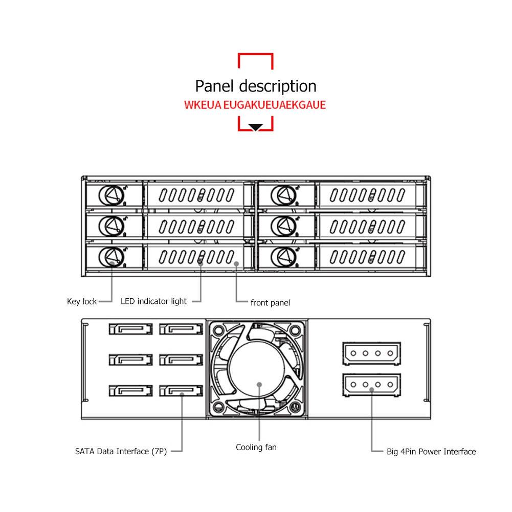 Buy MR-6601 PC Case 6 Bay Hard Disk Drive Extraction Box for 2.5 Inch ...