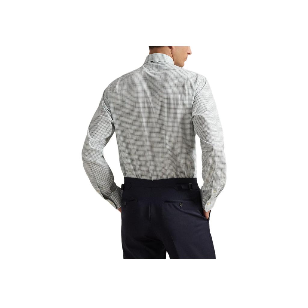 Polo Ralph Lauren Check Stretch Cotton Twill Small Pony Embroidered Medium Width Collar Long Sleeve Button Down Shirt Classic Edition 710966474-019