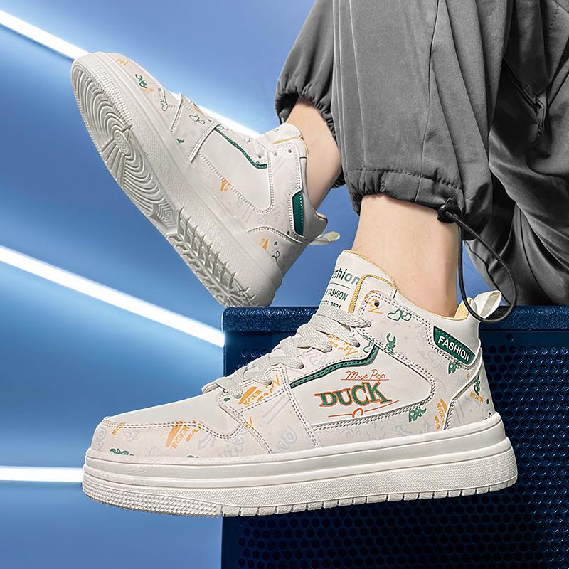 Autumn and winter high-top parent-child shoes boys' shoes middle-aged children's older children's men's and women's sports and leisure board shoe