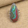 Rainbow Calsilica Gemstone Handmade 925 Sterling Silver Ring Jewelry