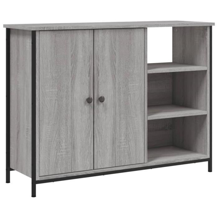 VidaXL Buffet sonoma gris 100x33x75 cm bois d'ingénierie 835552
