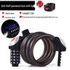 Portable Frosted Steel Cable Bicycle Lock with Anti-Theft Combination for Mountain Bikes and Electric Vehicles
