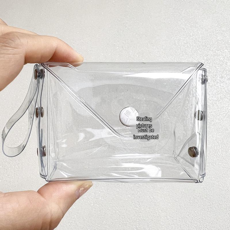 Women's Transparent Coin & Charging Cable Handbag Keychain for Travel & Storage