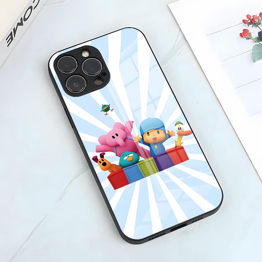 Pocoyo Handyhülle Für IPhone 17 Pro Max 15 Pro 16 14 Plus 12 13 Mini 11 Pro Stoßfeste Glasabdeckung