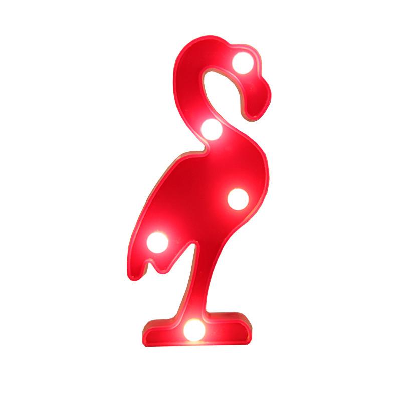 Korean Hot Selling LED Flamingo & Cactus Tabletop Night Light for Christmas Decoration