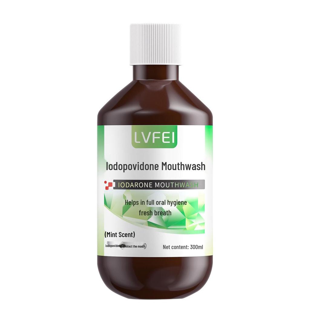 LVFEI Iodine Ketoconazole Mouthwash - Long-Lasting Fragrance, Multi-Plant Extracts, Freshens Breath, Gentle Clean.