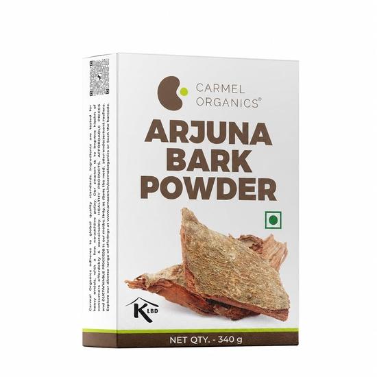 CARMEL ORGANICS Arjuna Bark Powder 340 g (Pack of 1) Supports Healthy Heart Functions | Natural | Erra Maddi | No Added Preservatives